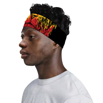 Rasta Lion Print Sports Headband
