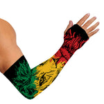 Rasta Lion Print Sun Protection Arm Sleeves