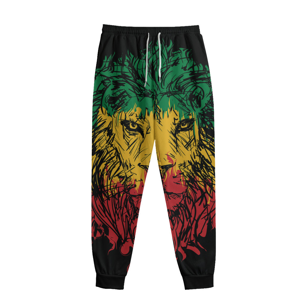 Rasta Lion Print Sweatpants