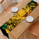 Rasta Lion Print Table Runner