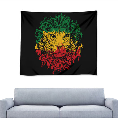 Rasta Lion Print Tapestry