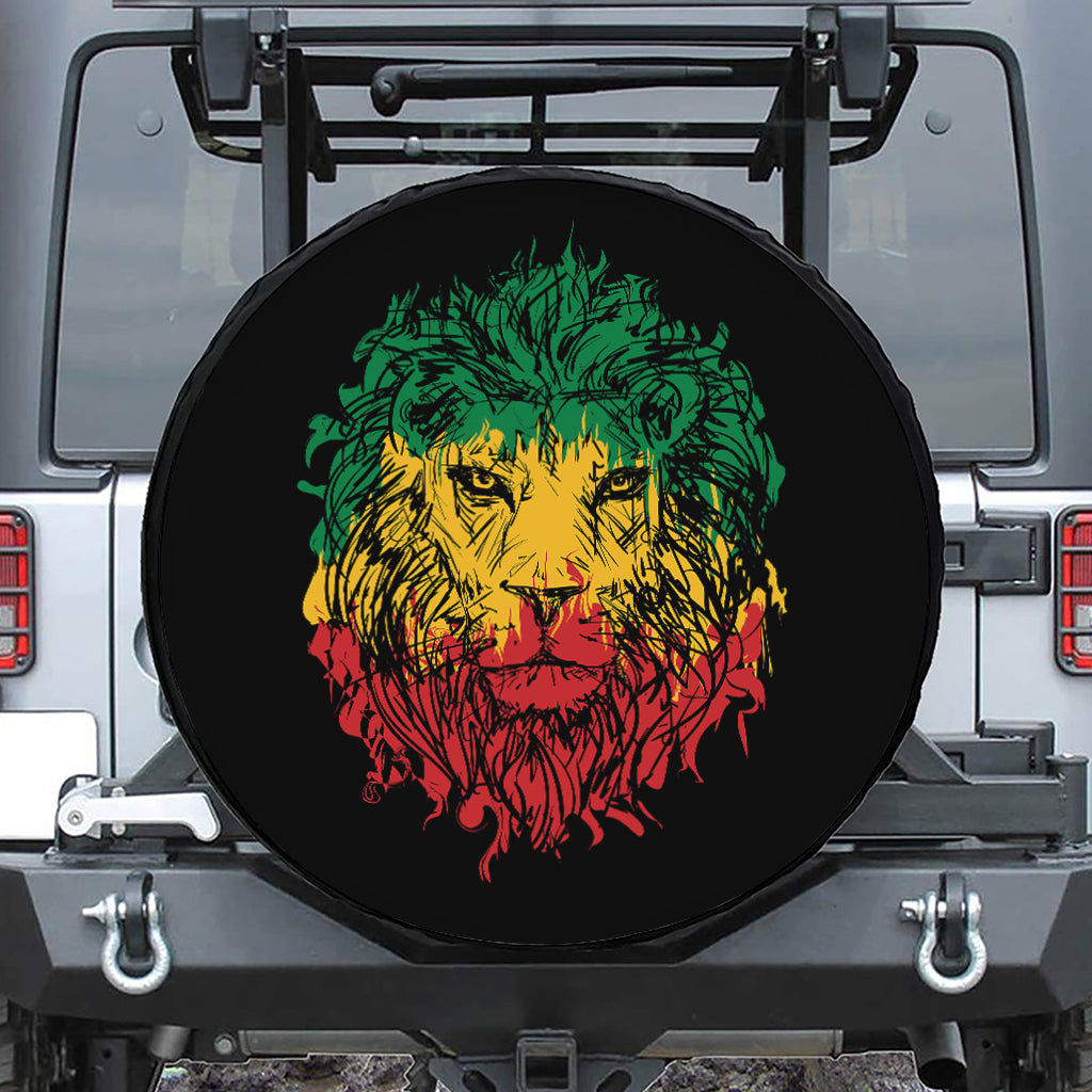 Rasta Lion Print Tire Cover