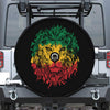 Rasta Lion Print Tire Cover With Camera Hole