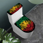 Rasta Lion Print Toilet Lid And Tank Cover Set