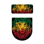Rasta Lion Print Toilet Lid And Tank Cover Set