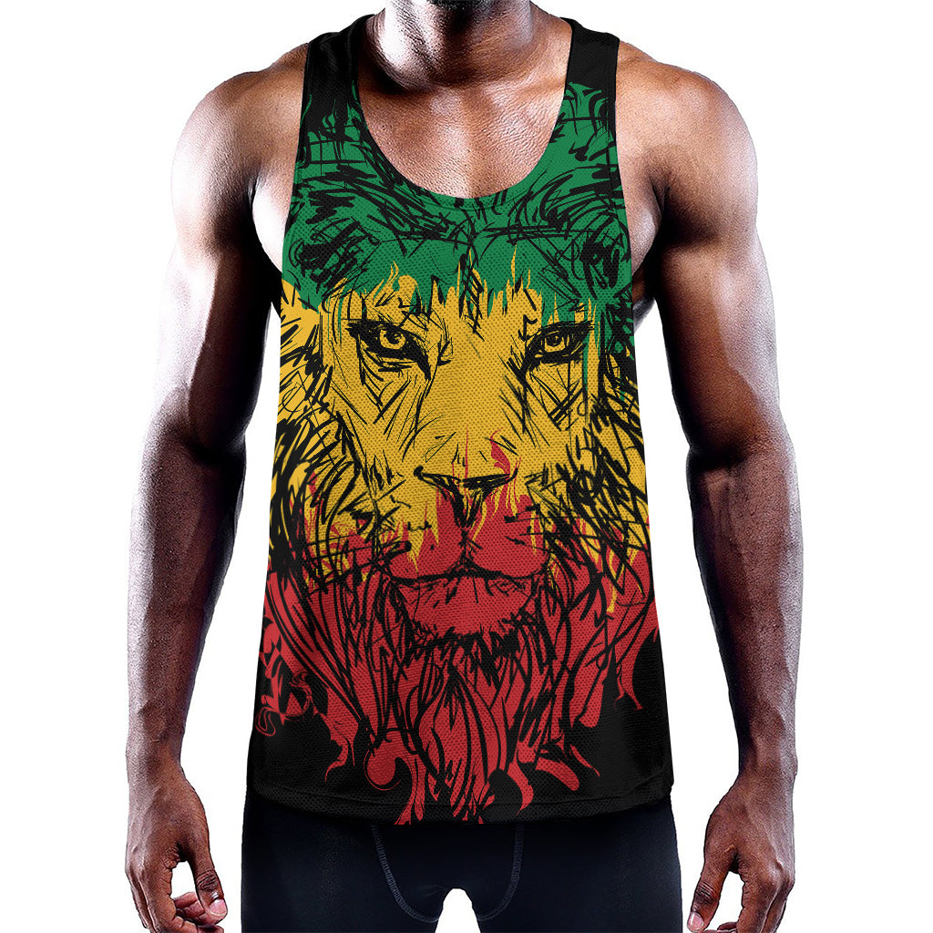 Rasta Lion Print Training Tank Top