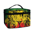 Rasta Lion Print Travel Makeup Bag