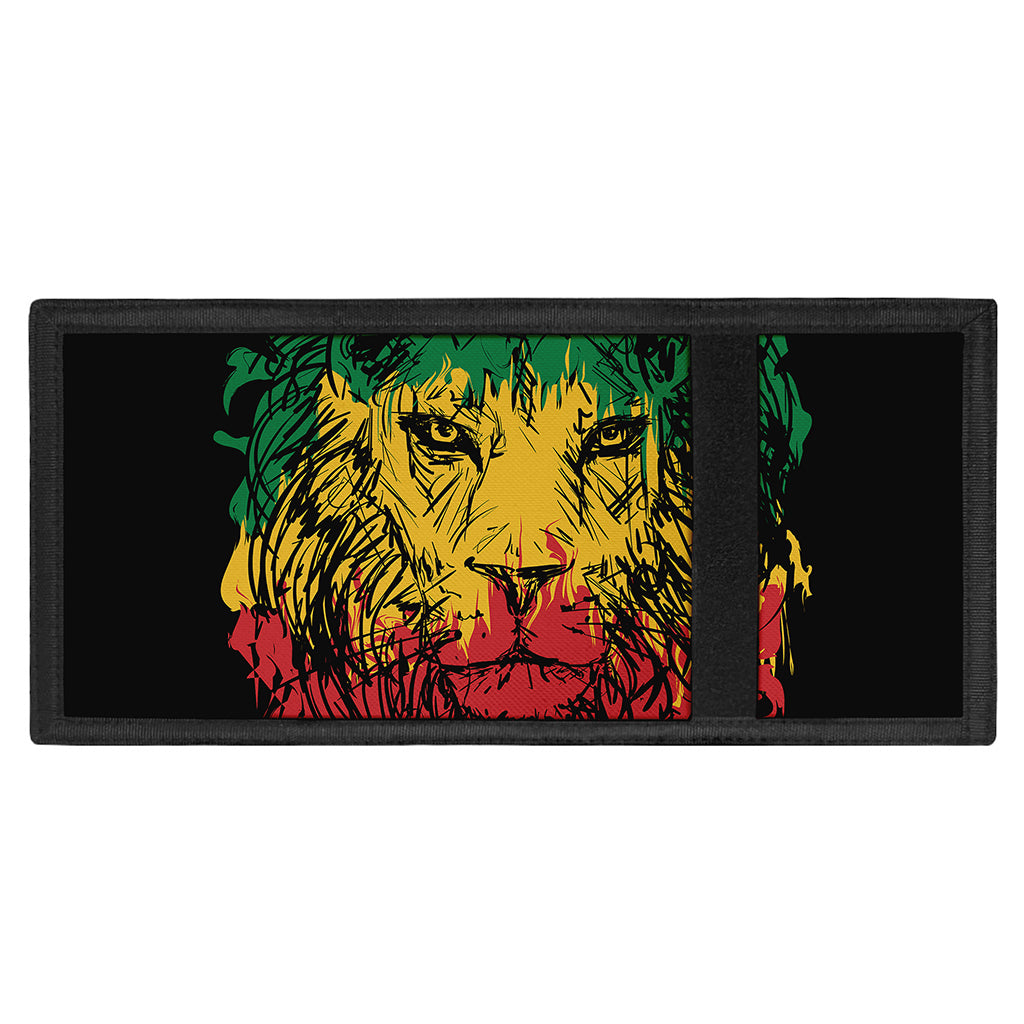 Rasta Lion Print Trifold Wallet