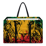 Rasta Lion Print Utility Tote Bag