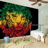 Rasta Lion Print Wall Sticker