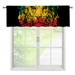 Rasta Lion Print Window Valance