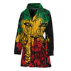 Rasta Lion Print Women's Bathrobe