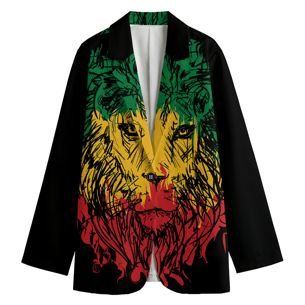 Rasta Lion Print Women's Blazer