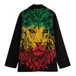 Rasta Lion Print Women's Cotton Blazer