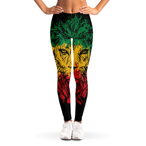 Rasta Lion Print Women's Leggings