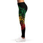 Rasta Lion Print Women's Leggings