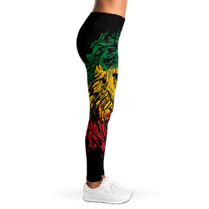 Rasta Lion Print Women's Leggings