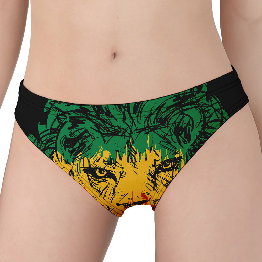 Rasta Lion Print Women's Panties