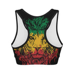 Rasta Lion Print Women's Sports Bra