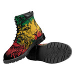 Rasta Lion Print Work Boots