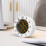 Rasta Marijuana Pattern Print Alarm Clock