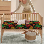 Rasta Marijuana Pattern Print Baby Crib Sheet