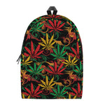 Rasta Marijuana Pattern Print Backpack