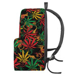 Rasta Marijuana Pattern Print Backpack