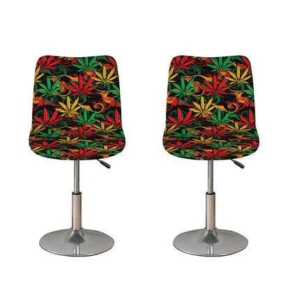 Rasta Marijuana Pattern Print Bar Stool Covers