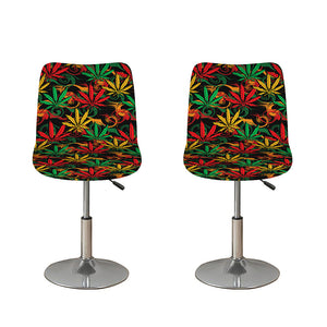 Rasta Marijuana Pattern Print Bar Stool Covers