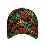 Rasta Marijuana Pattern Print Baseball Cap