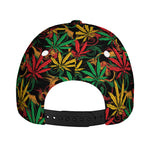 Rasta Marijuana Pattern Print Baseball Cap