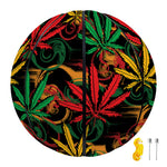 Rasta Marijuana Pattern Print Basketball