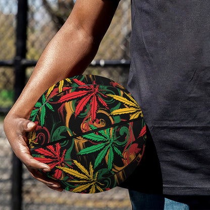 Rasta Marijuana Pattern Print Basketball