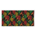 Rasta Marijuana Pattern Print Beach Towel