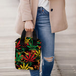 Rasta Marijuana Pattern Print Bible Tote Bag