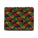 Rasta Marijuana Pattern Print Bifold Wallet