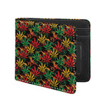 Rasta Marijuana Pattern Print Bifold Wallet