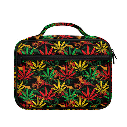 Rasta Marijuana Pattern Print Briefcase Bible Bag