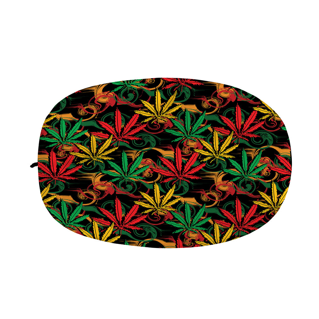 Rasta Marijuana Pattern Print Car Side Mirror Covers