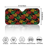 Rasta Marijuana Pattern Print Car Windshield Sun Shade