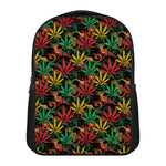 Rasta Marijuana Pattern Print Casual Backpack