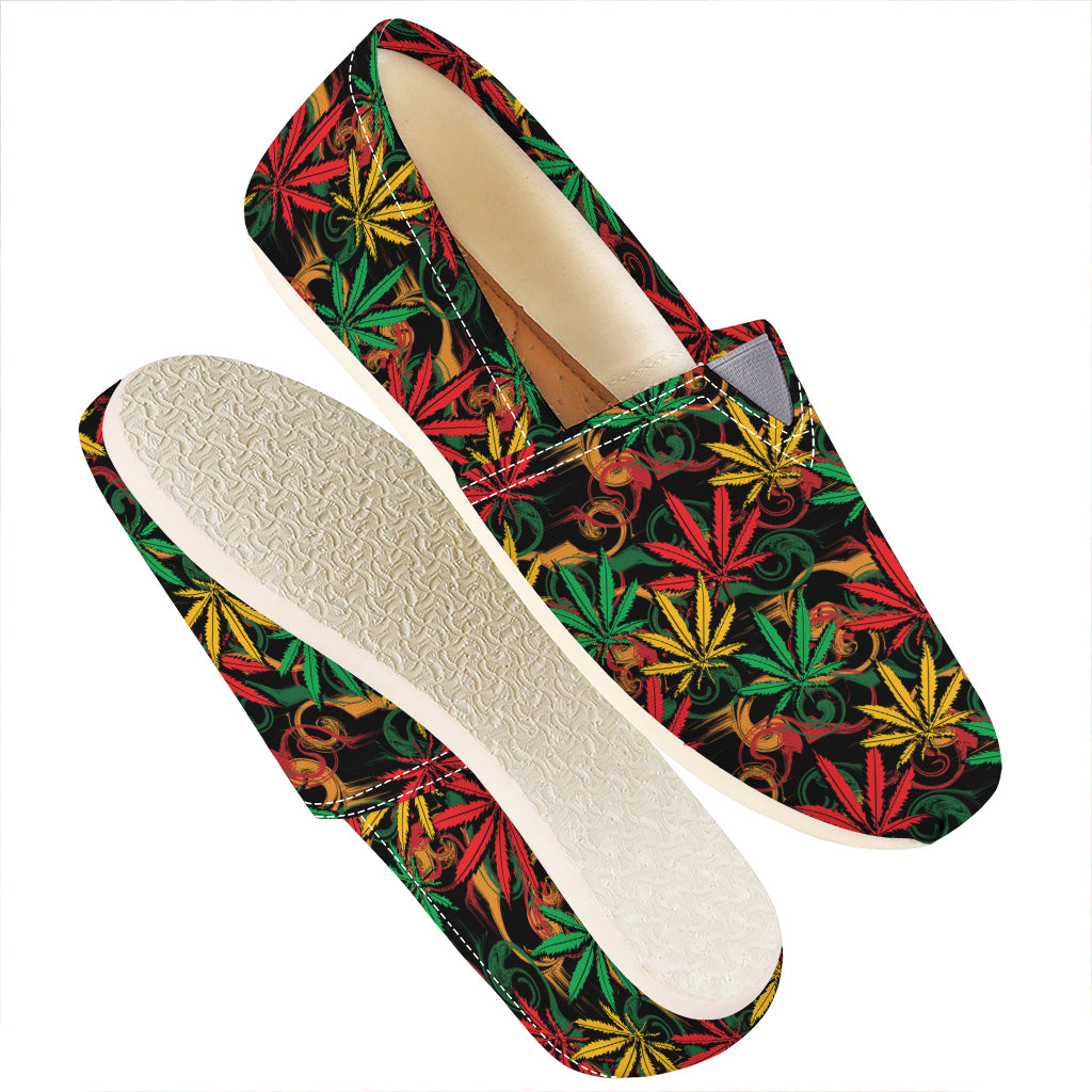 Rasta Marijuana Pattern Print Casual Shoes