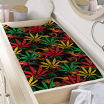 Rasta Marijuana Pattern Print Changing Pad Cover
