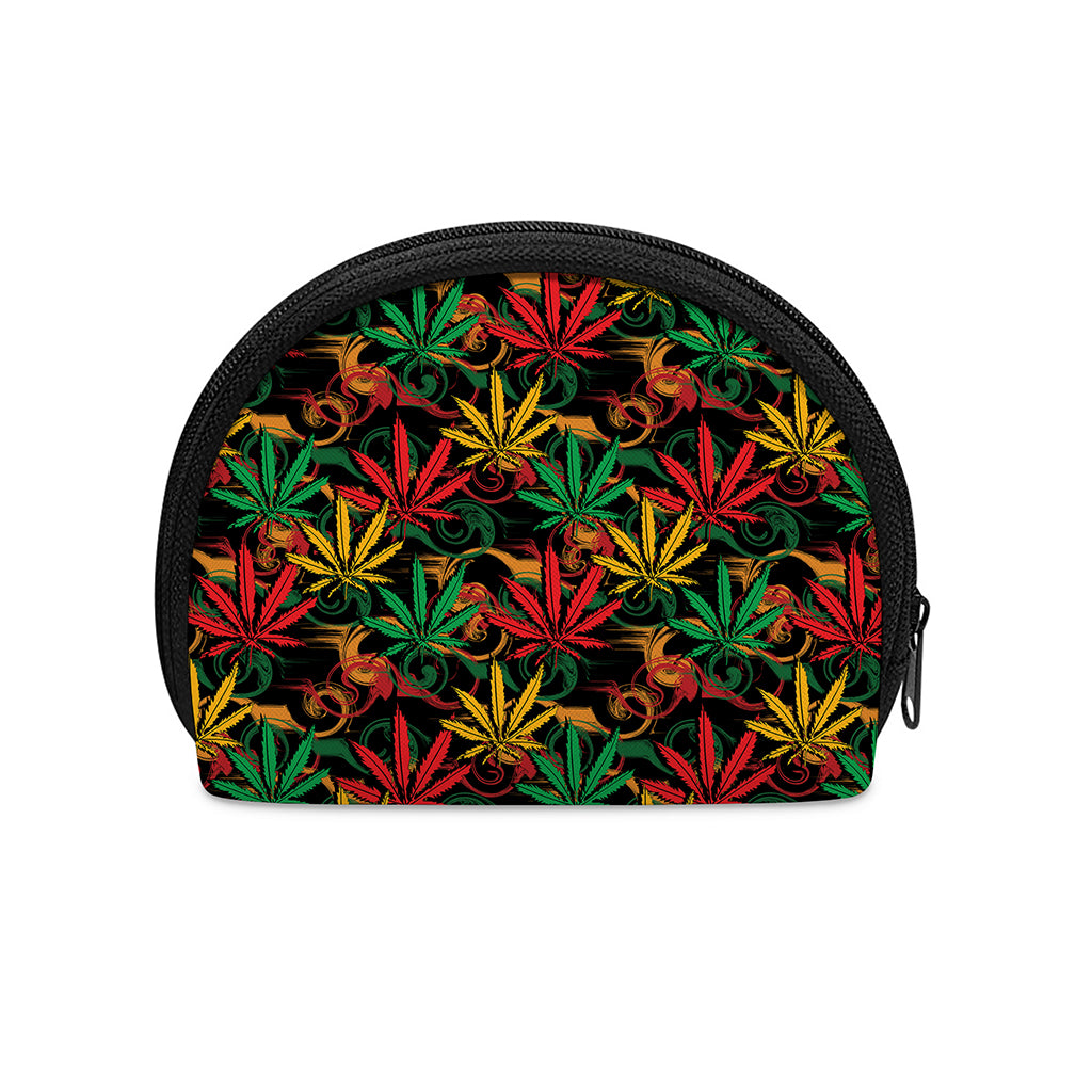 Rasta Marijuana Pattern Print Coin Purse