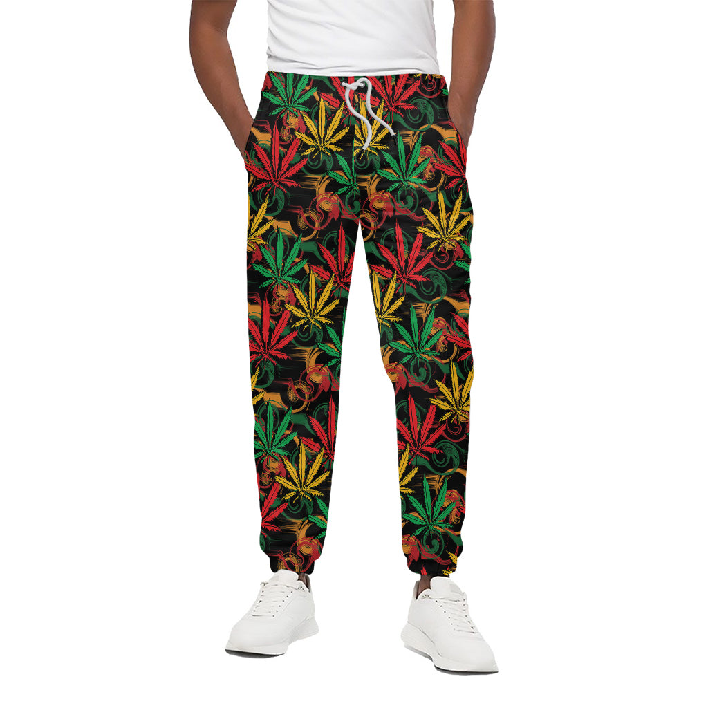 Rasta Marijuana Pattern Print Cotton Pants