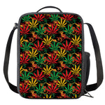 Rasta Marijuana Pattern Print Crossbody Lunch Bag