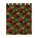 Rasta Marijuana Pattern Print Curtain