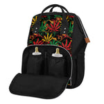 Rasta Marijuana Pattern Print Diaper Bag