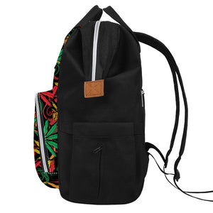 Rasta Marijuana Pattern Print Diaper Bag